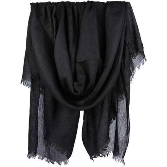 Accessories - Women Scarfs Large Long Lightweight Black